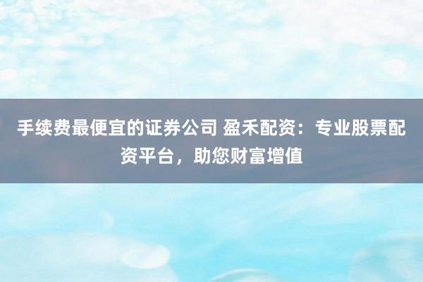 手续费最便宜的证券公司 盈禾配资：专业股票配资平台，助您财富增值